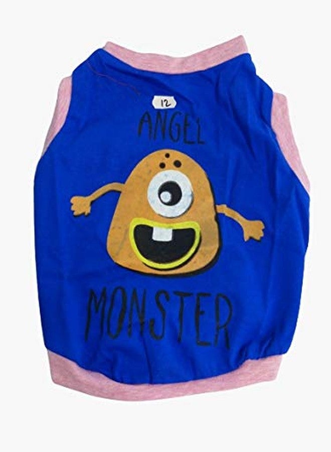 CHOOSTIX Summer Dog T-Shirt, Angel Monster, Blue, 10", 200g, Small, 200 g - Image 1